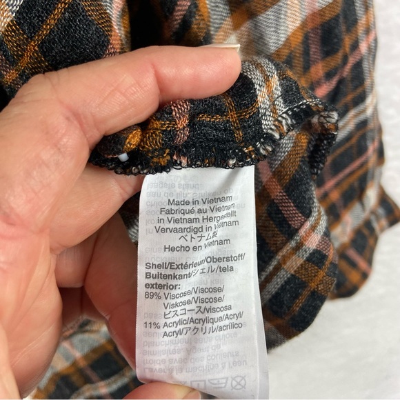 Madewell Plaid Gauze Double-Tie Wrap Top. NWT. Size large - Picture 9 of 16